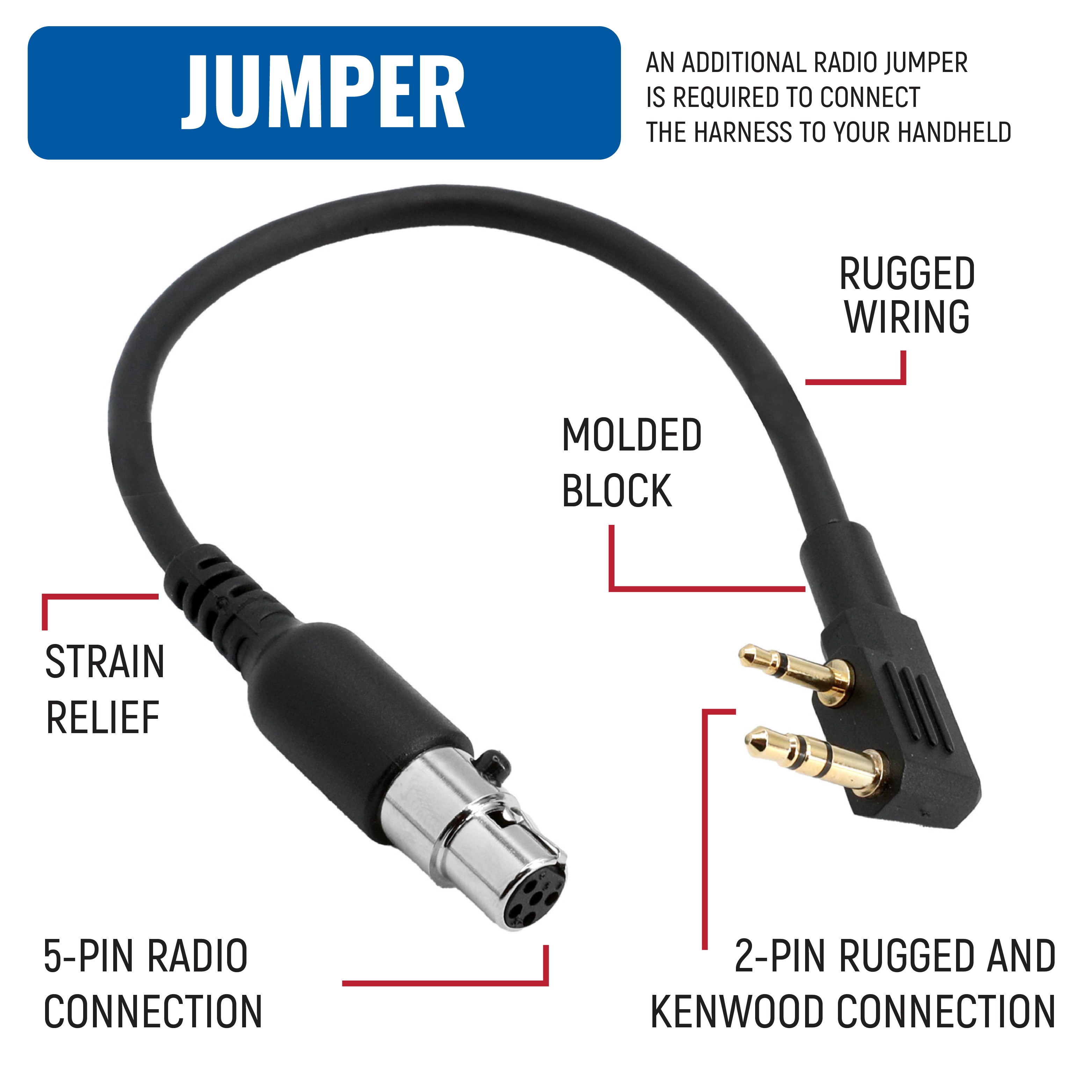 CH-O-SC Communication Car Harness 5-Pin Jumper Connector