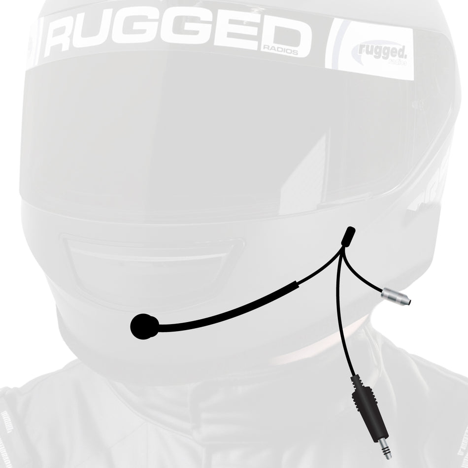 4C IMSA Wired Straight Cord Helmet Kit with Mic and 3.5mm Jack