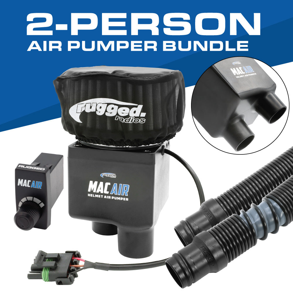 MAC Air 2-Person Helmet Air Pumper Bundle with Hoses and Speed Controller