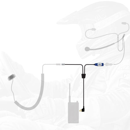 RUGGED Wired XL Single Seat Car Harness with Pre-Wired 2-Pin Rugged Handheld Radio Connector