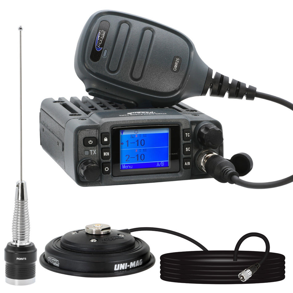 Radio Kit - GMR25 Waterproof GMRS Band Mobile Radio with Antenna