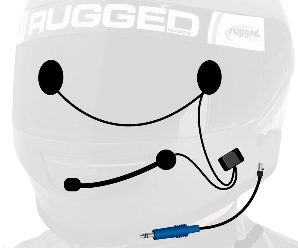 Helmet Kit with Alpha Audio Speakers and Mic - OFFROAD Wired - CLEARANCE