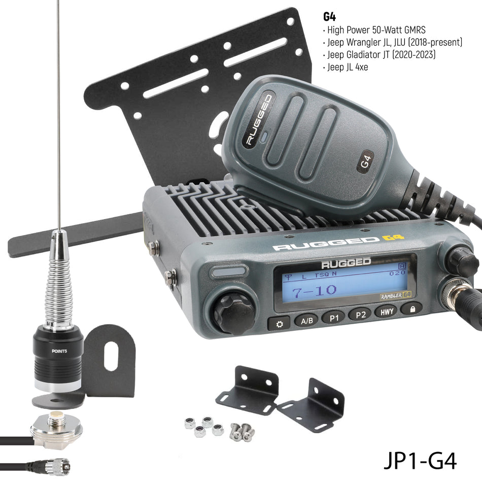 GMRS Mobile Radio Kit for Jeep Wrangler JL and Gladiator JT