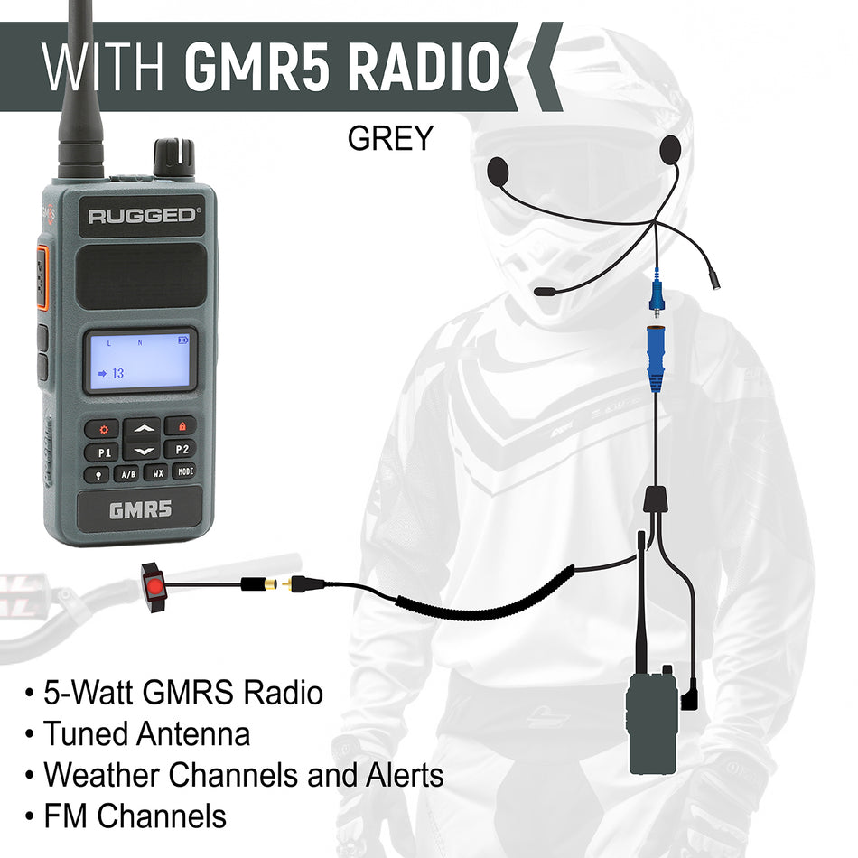 MOTO MAX Complete Motorcycle Communication Kit with Heavy-Duty OFFROAD Cables