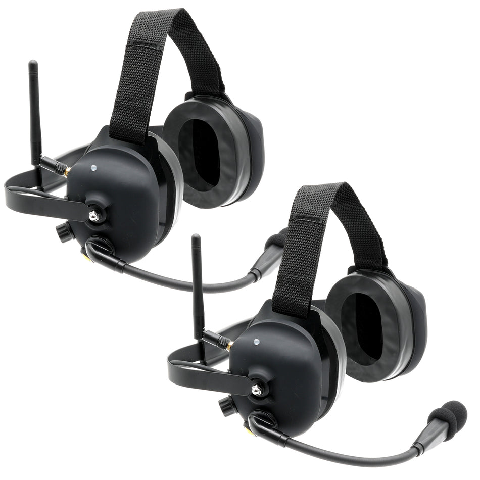 Wireless Double Talk Dual Headset Intercom System (Hands Free)