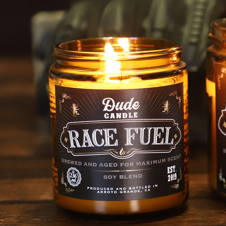 Dude Candle - Race Fuel Scented Candle