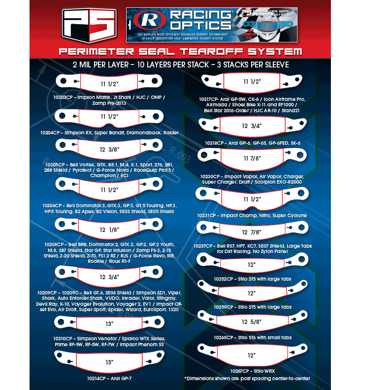 XStack Tear Offs for Stilo ST6