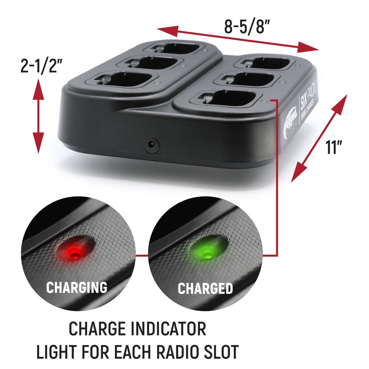 R1 Handheld Radio 6-Pack Bank Charger