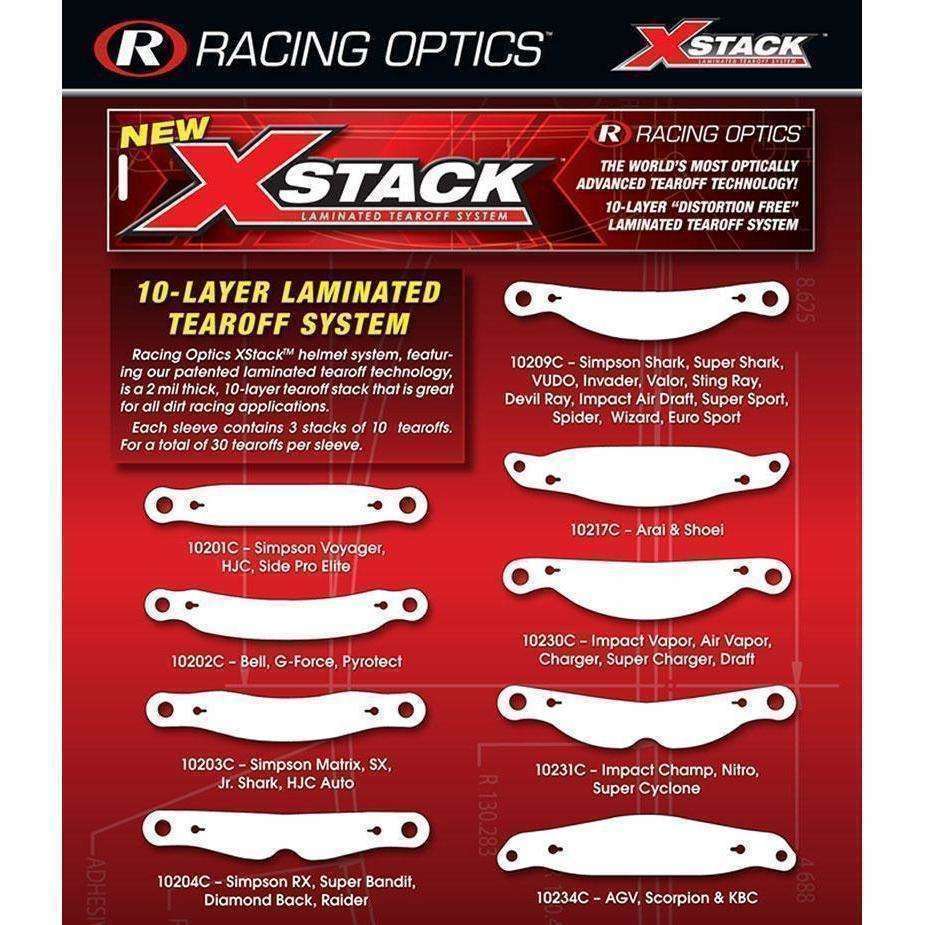 XStack Tear Offs for Impact, Simpson Shark, Vudo, Invader, Sting Ray, Devil Ray
