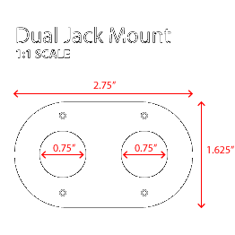 Dual Headset / Helmet Nexus Jack Flush Mount - Demo - Clearance