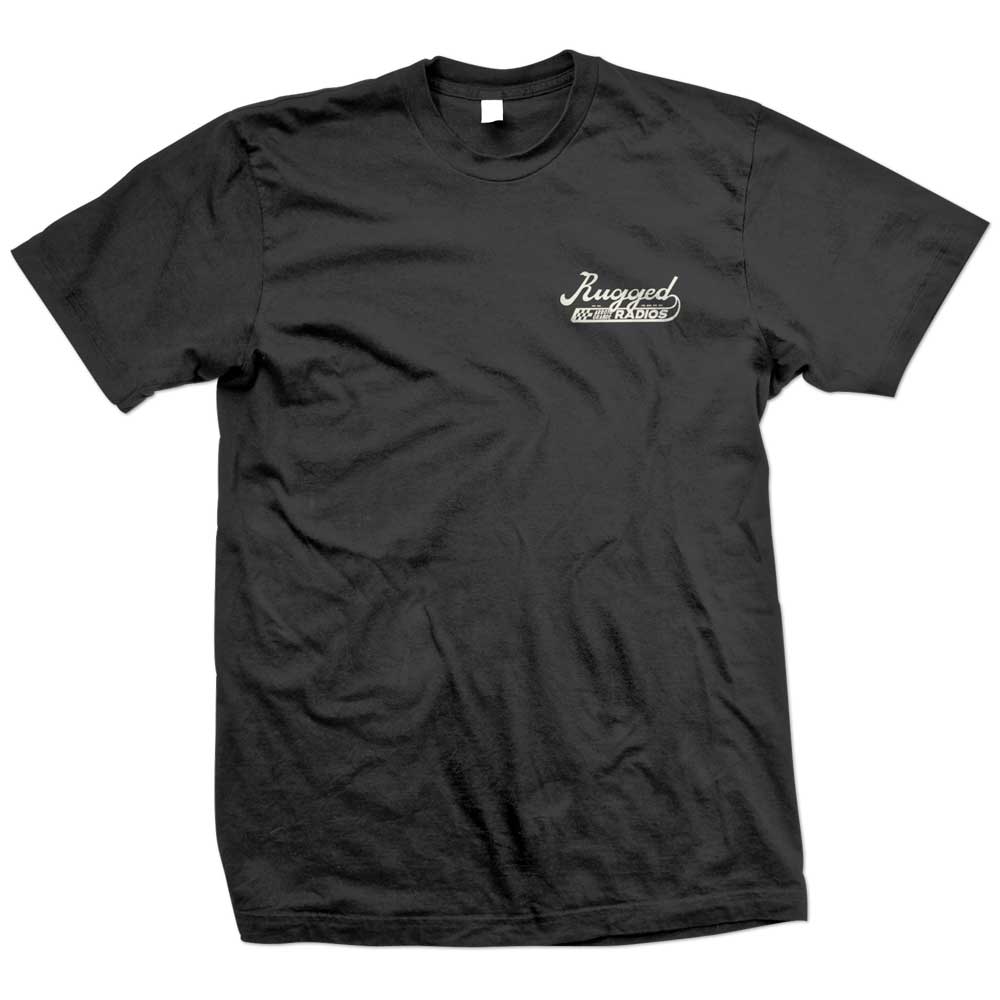 Rugged Radios 'Script' Men's T-Shirt - Black