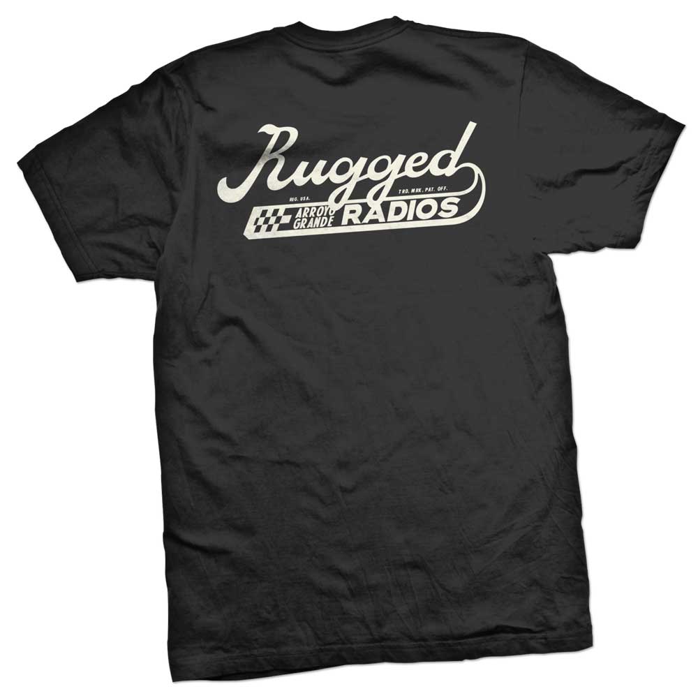 Rugged Radios 'Script' Men's T-Shirt - Black